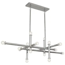 Milano Linear 16-Light Chandelier | Modern Dining Room Fixture – Open Box Deal
