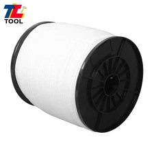 3/16"×1000' White Nylon Rope Sturdy Spool Solid Braid Rope Abrasion Resistance