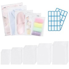 30PCS Frosted Travel Storage Bags for Clothes with Zip-Lock Seal, 5 Sizes