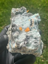 Hemimorphite with Wulfenite, SUPERB, 79 Mine, Gila Co., Arizona, USA.