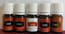 Lot of 5 Young Living Essential Oils NUTMEG 5 ML EA NEW SEALED EVAPORATION READ