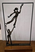 Scultura In Bronzo. Atleti. Multiplo Di Enrico Benaglia (Roma 1938) XX Secolo