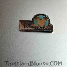 Disney Japan Tokyo Sea Logo Grand Opening Fall Silver Blue TDS Pin (US:2559)