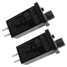 2 PCS 4.5V 3.6W LED Power Supply Low Voltage Transformer Class 2 IP44 US Plug