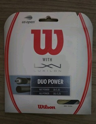 Wilson Duo Power hybrid tennis string (ALU Power & NXT Power)