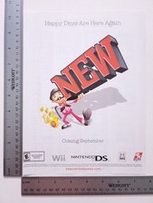 New Carnival Games Wii Authentic Print Advertisement / Game Poster Art