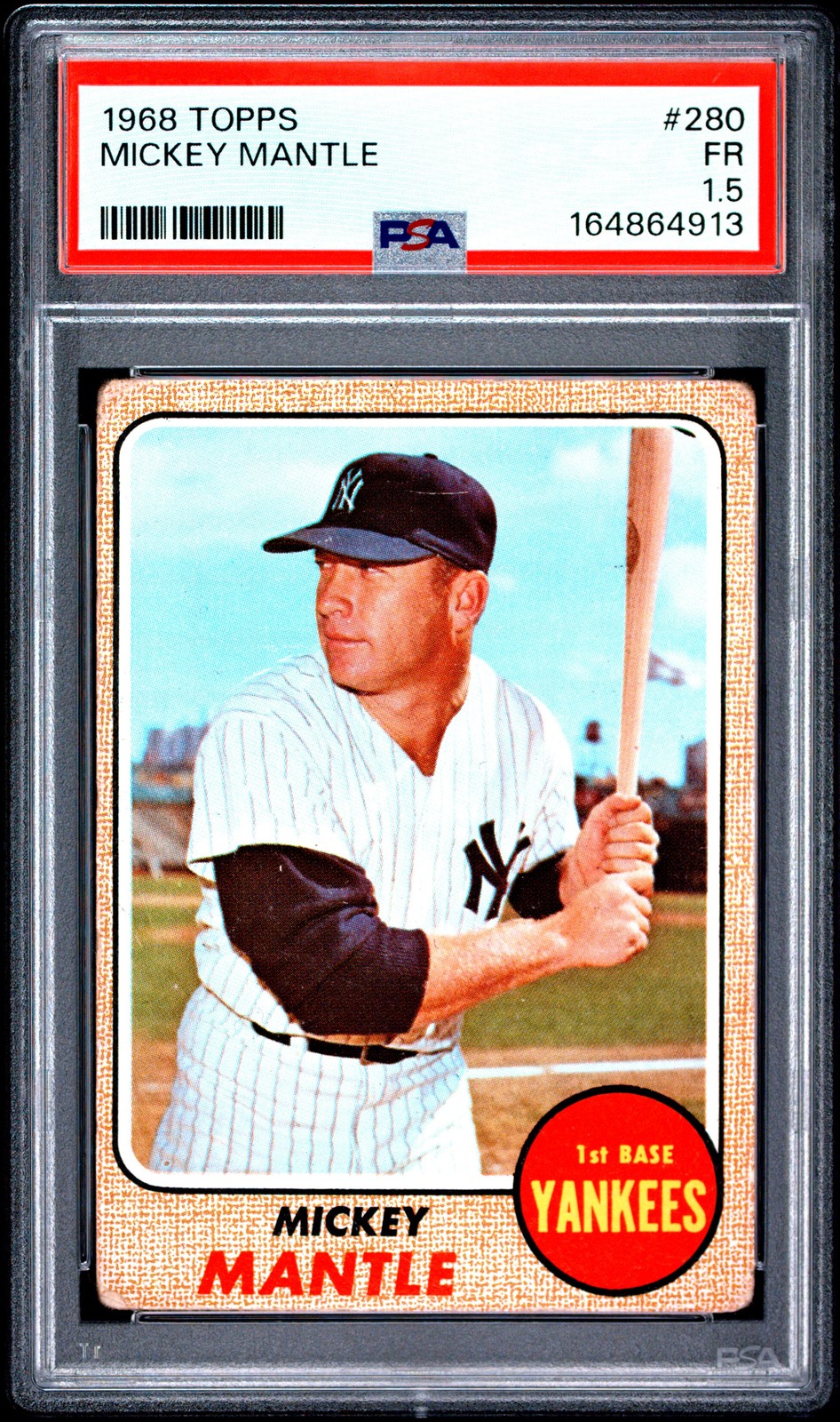 1968 Topps #280 Mickey Mantle PSA 1.5 164864913