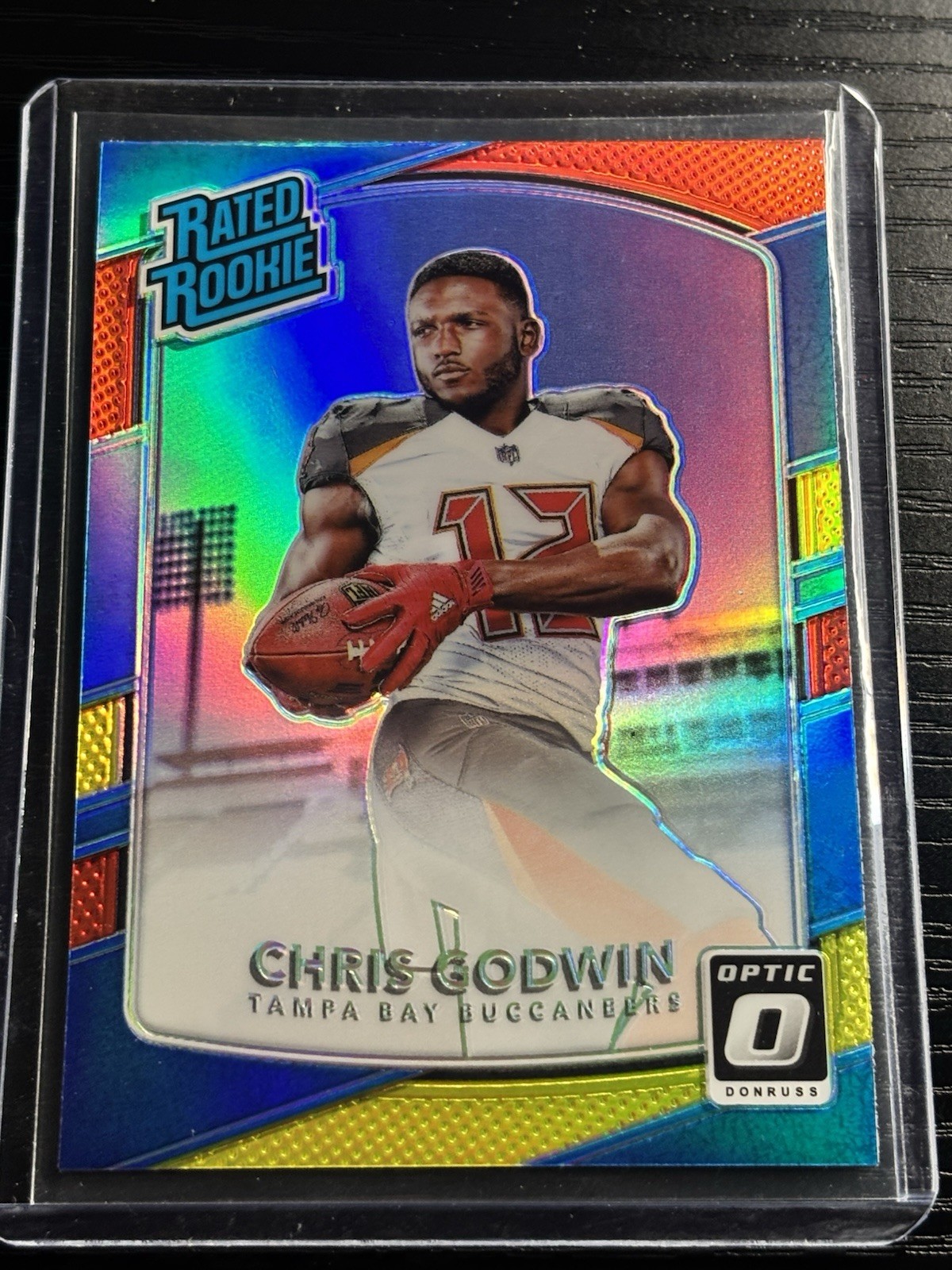 2017 Donruss Optic - Rated Rookie Chris Godwin #155 Red and Yellow Prizm (RC)