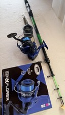 FISHING TELESCOPIC BEACHCASTER 13FT ROD & REEL KIT+ LINE READY TO FISH