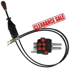P80 Remote Control Valve Kit: 2 Spool Valve 80lpm/ 21gpm /Joystick / Cables New