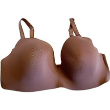 Auden 38DDD Nude Brown Nursing Lightly Lined Wirefree Bra Molded Cups Multiway