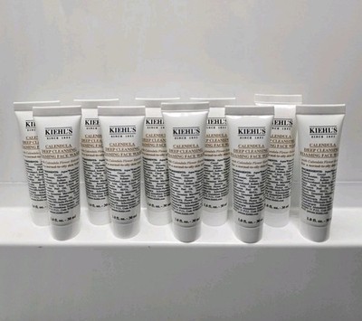 KIEHL'S CALENDULA DEEP CLEANSING FOAMING FACE WASH 1 OZ - LOT OF 10