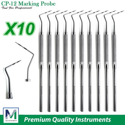 X10 Dental CP-12 Probe Williams Color Coated Marking 3-6-9-12 Periodontal Probes