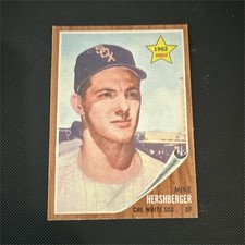Topps 1962 Mike Hershberger Rookie #341 Chicago White Sox Baseball Card. rookie card picture