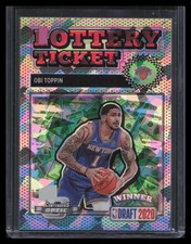 2020-21 Panini Contenders Optic #8 Obi Toppin Lottery Ticket Red Cracked Ice
