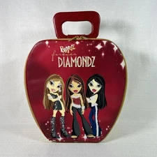 Bratz Forever Diamondz Zip Up Cosmetic/Doll Case Bag 2006 Top Handle Pocket