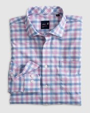 johnnie-O Performance Button Up Shirt - McArthur Navy