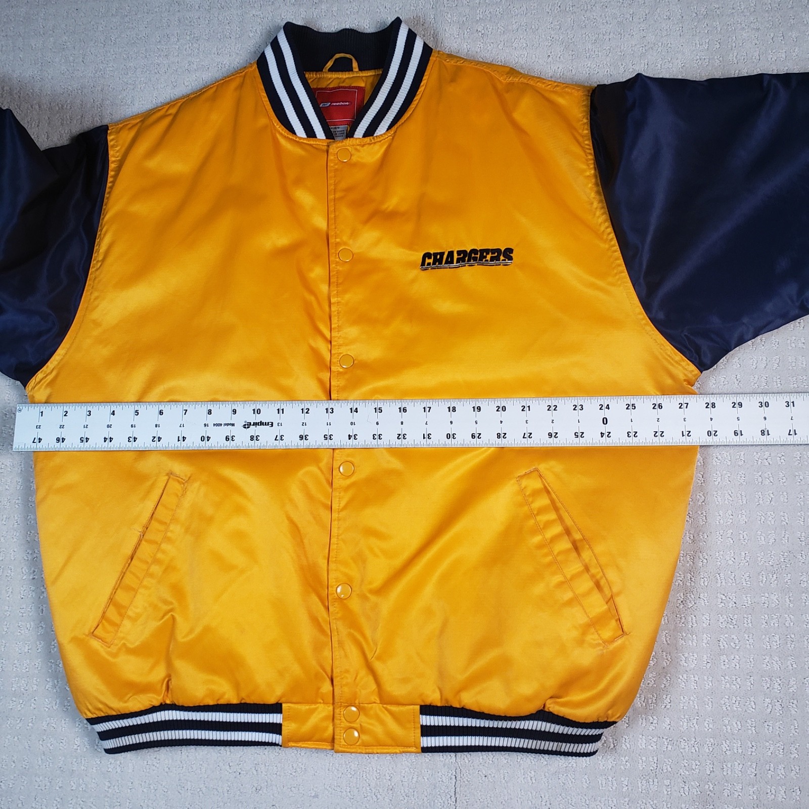 Vintage San Diego Chargers Jacket Mens Large Reebok Satin Letterman NFL Football thumbnail 5
