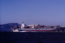 San Francisco Bay Cosco Shipping Ship Boat 35mm Original Slide Ref 2457