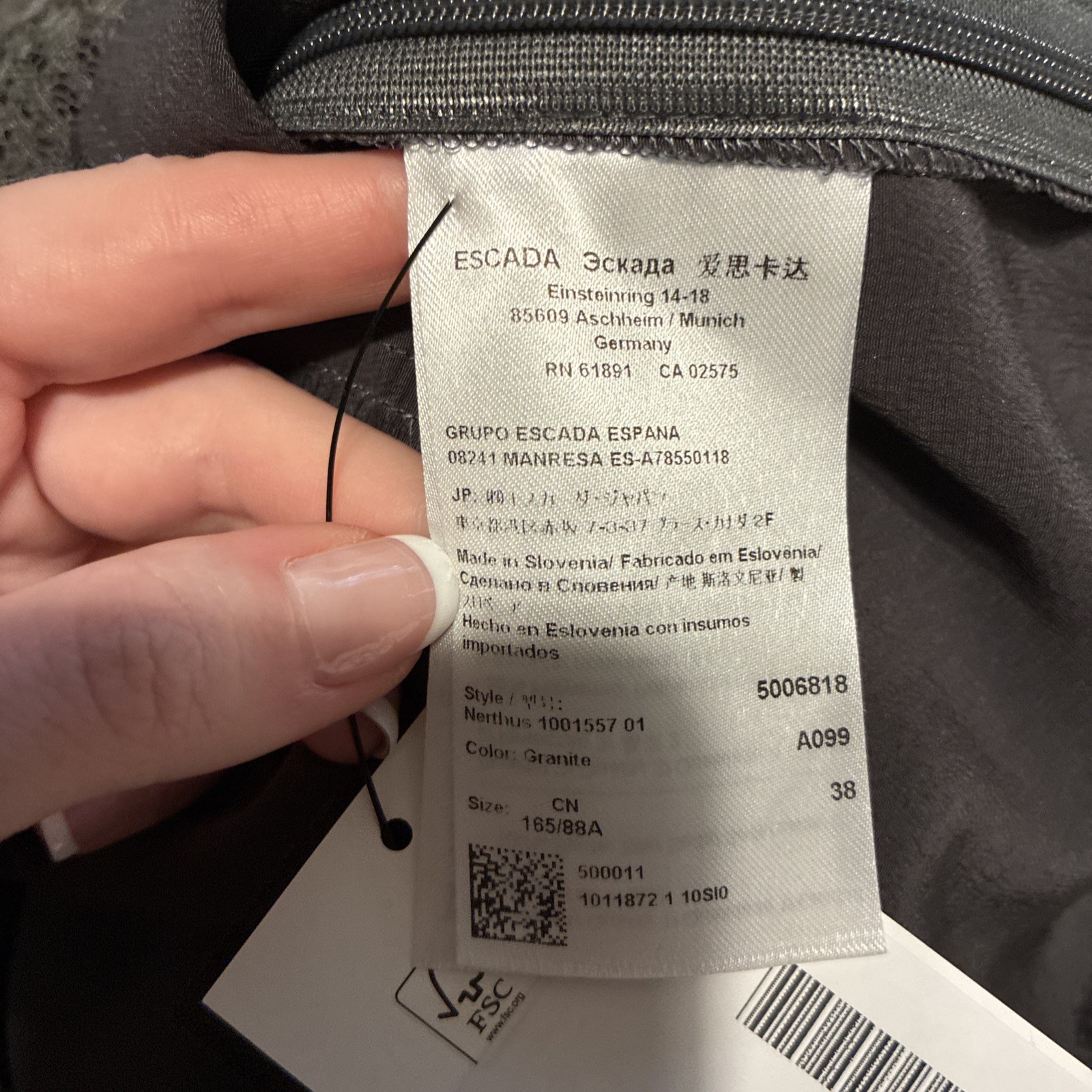 Escada Authentic Solid Green Gray Lace Silk Tank … - image 6