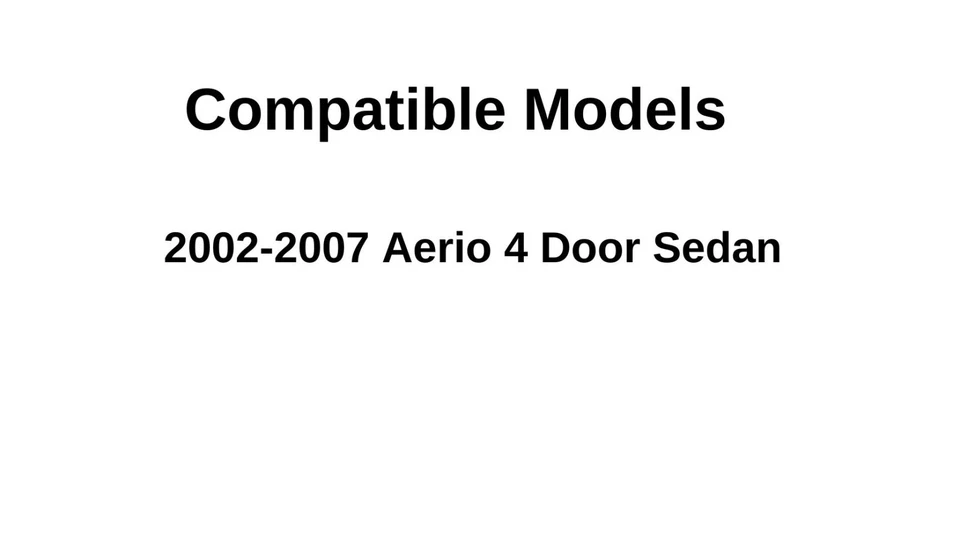 Fits 2002-2007 Suzuki Aerio Sedan Passenger Side Right Rear Door Window Glass Foto 3 de 4