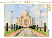 Calvendo Puzzle Taj Mahal - India | 1000 Pieces, Finished Size 25.2 × 18.9 In (6