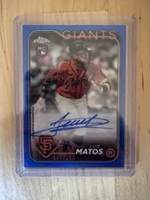 2024 Topps Chrome - Rookie Auto Luis Matos #RA-LM Blue /150