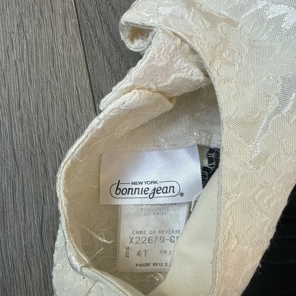 Винтажное платье для девочек Bonnie Jean New York размер 4T сделано в США зеленое рождественское - Изображение 2 из 4