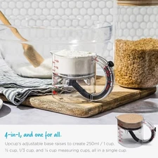 4-in-1 Adjustable Measuring Cup Push Up Multi-Functional Measuring Cube Cups