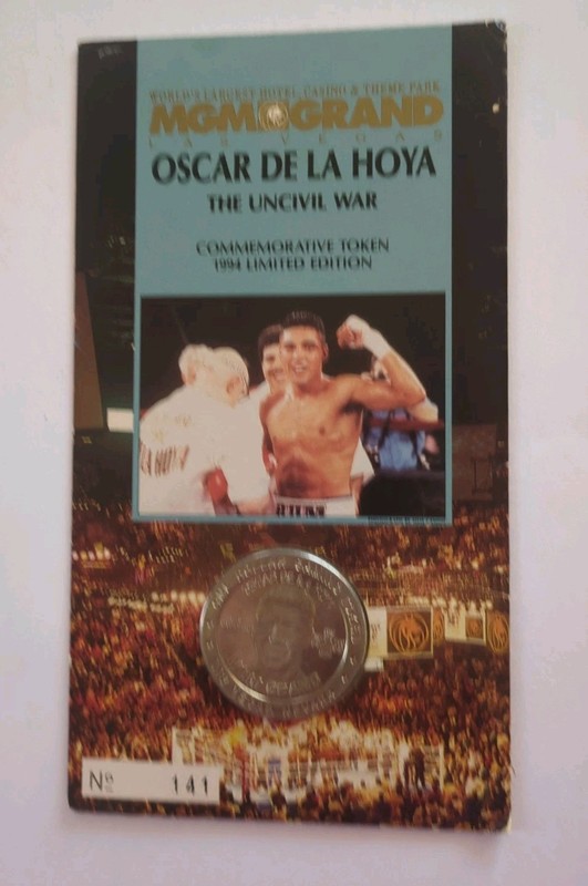 Oscar De La Hoya "The Uncivil War"  Commemorative Token 1994 Limited Edition MGM