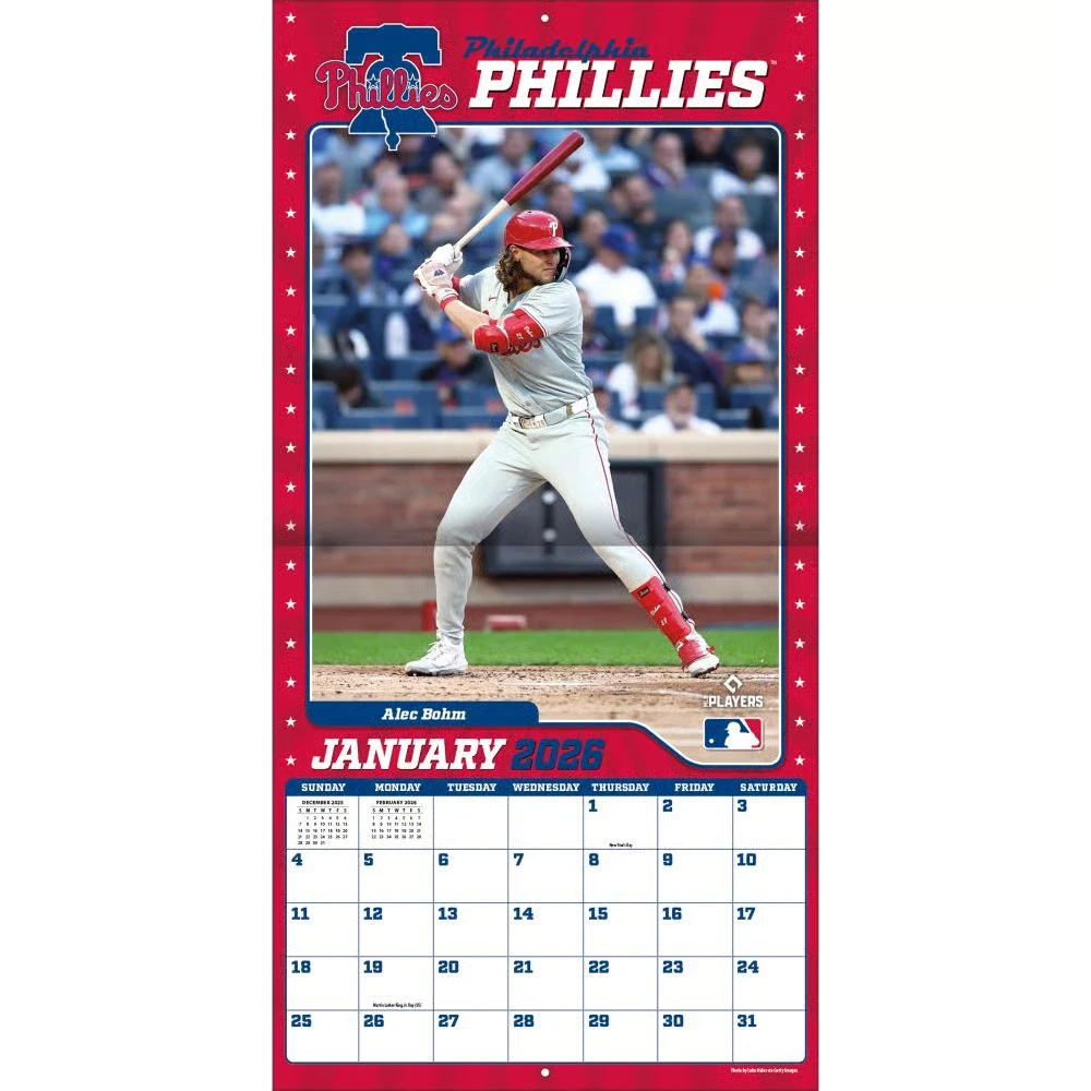 Philadelphia Phillies 2026 Wall Calendar
