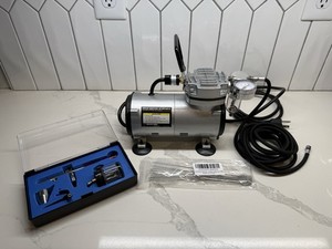 Central Pneumatic Air Compressor And Airbrush Kit - 58 PSI Max Air Pressure