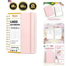 Journaling Notebooks, A5 Lined Spiral Notebook for Women, 146 Pages College R...