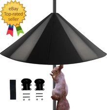 Squirrel Baffle for Bird Feeder Pole  19 Inch for Shepherd’S Hook  Squirrel Proo