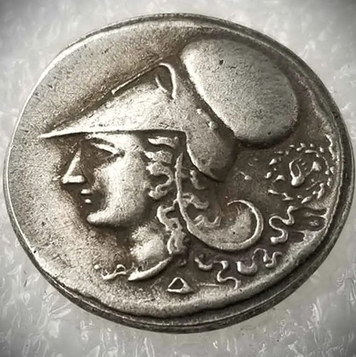 Moneta Atena Pegaso Grecia antica greca 450 a.C. argento 750 - Foto 3 di 4