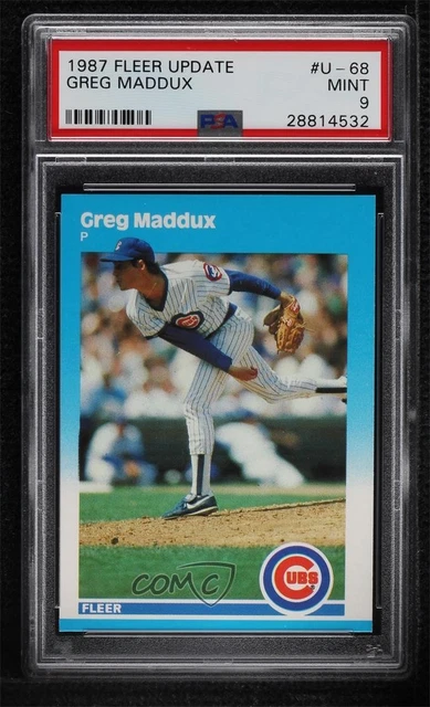 1987 Fleer Update Greg Maddux #U-68 PSA 9 MINT Rookie RC HOF