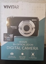 Vivitar VES529 Digital Camera Black 8X Optical Zoom Compact Camera