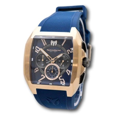 TechnoMarine Aqua Quadrant Men's 41mm Rose Gold Silicone Chrono