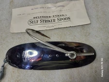 Vintage Pflueger Size 7 Self Striker Spoon Lure 5 1/2 " Long