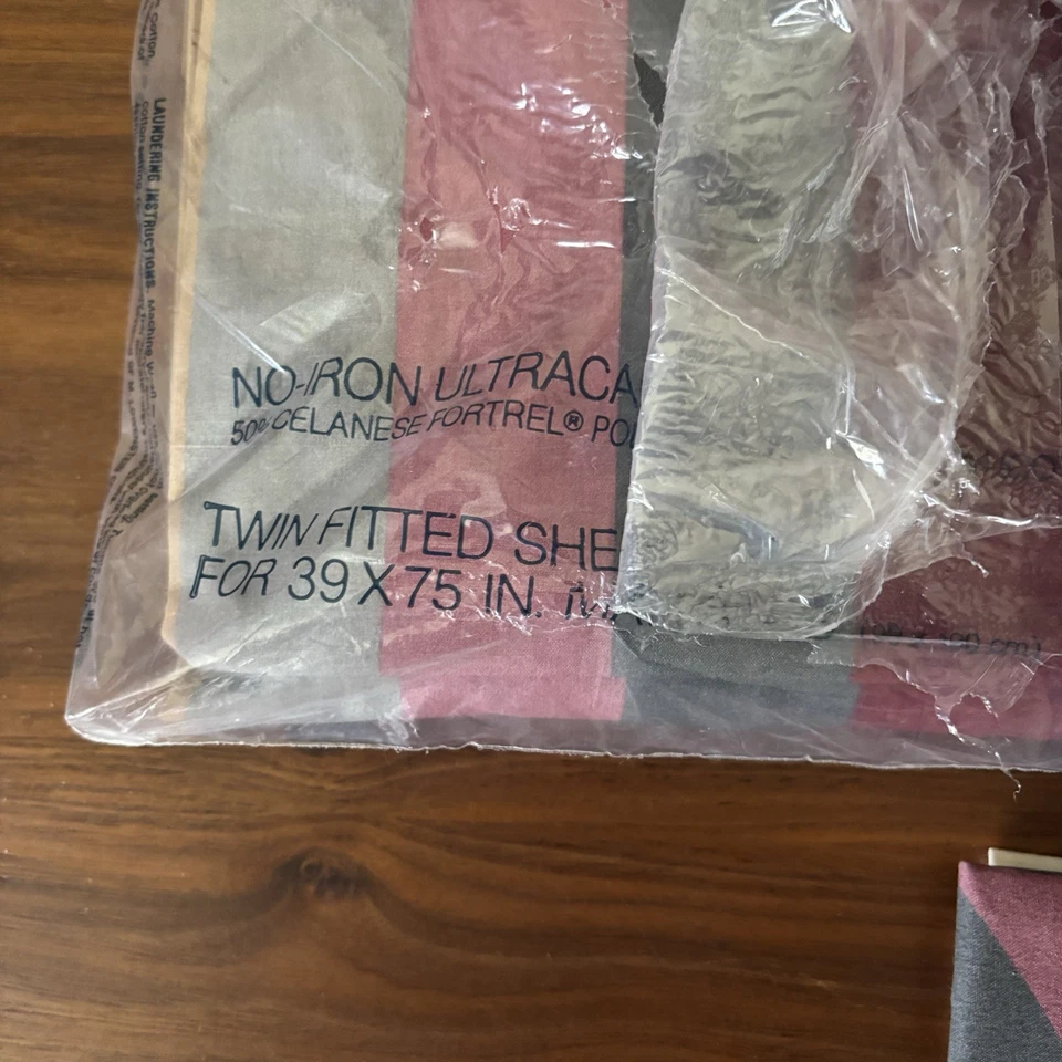 Juego de sábanas dobles Wamsutta Tomorrows Rainbow funda de almohada plana vintage marrón Foto 4 de 4