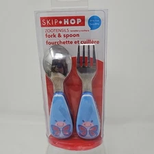 Skip Hop Toddler Utensils, Zootensils Fork & Spoon Set Butterfly 