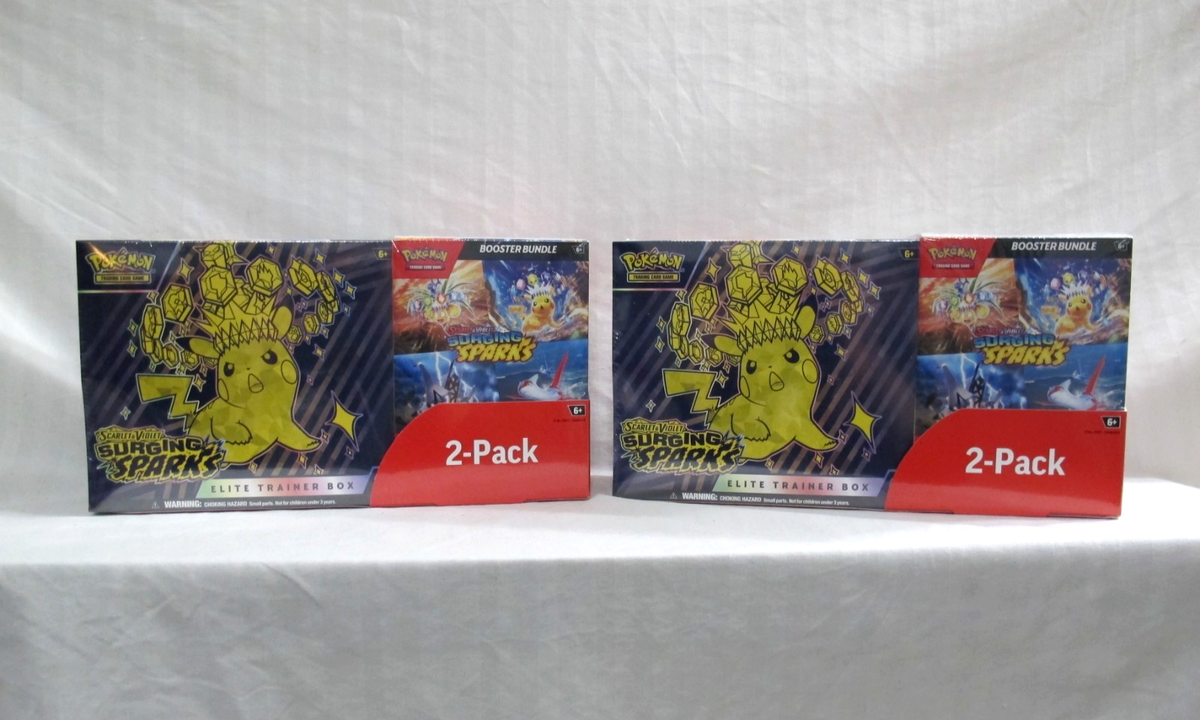 Pokémon Surging Sparks ETB + Booster Bundle Costco 2-Pack - Lot of