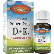 Carlson Super Daily D3 + K2 0.34 fl oz Liq