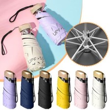 Mini Flat Compact Ladies Folding Umbrella Portable Pocket Umbrella Multi Ne J3S7