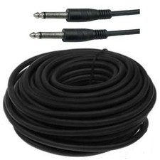 50ft Mono 1/4"Male M Guitar/Amp/Microphone/PA/Mic Patch/Cable/Cord/Wire,6.3mm