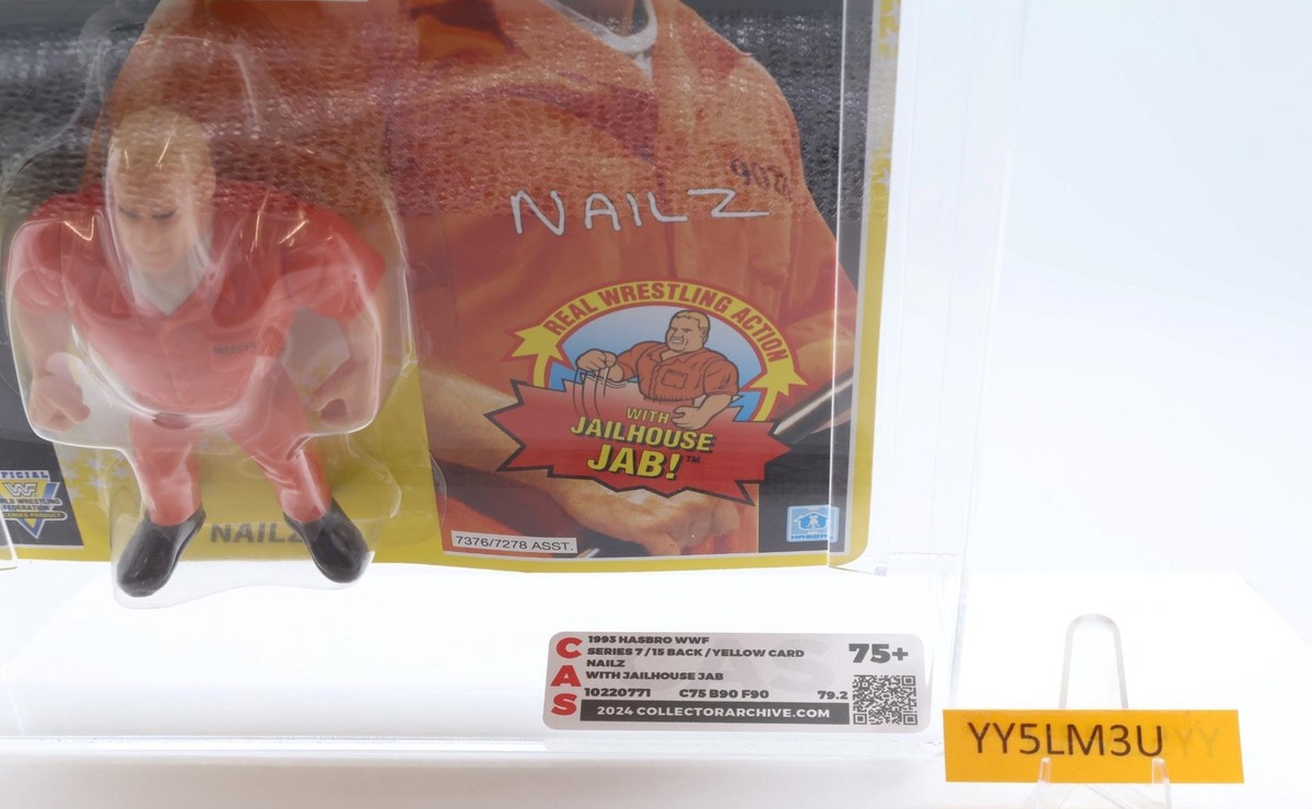Nailz CAS GRADED 75+ 75/90/90 WWF Series 7 15-Back 1993 Hasbro