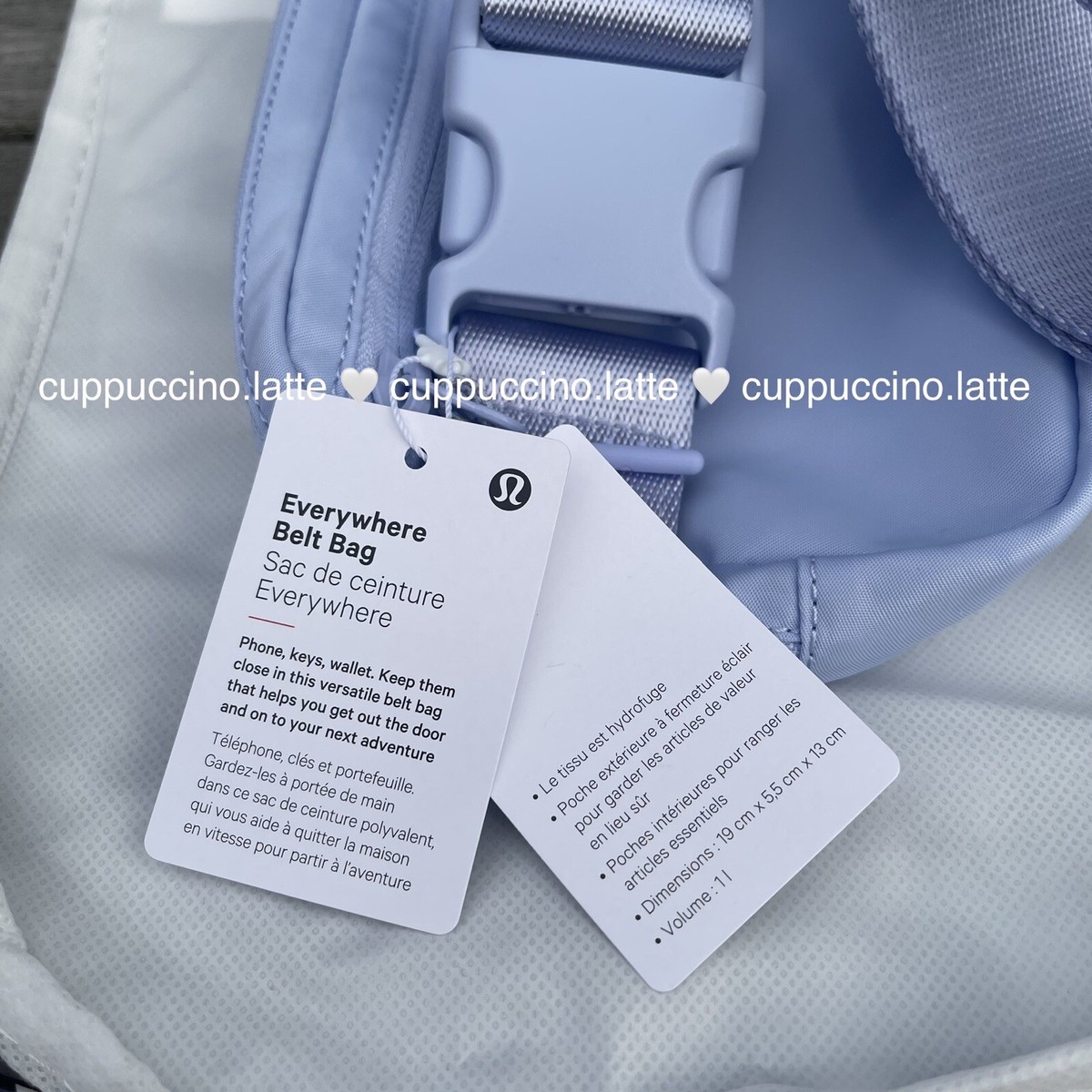 NWT Pastel Blue Lululemon everywhere belt bag white Women's handbags