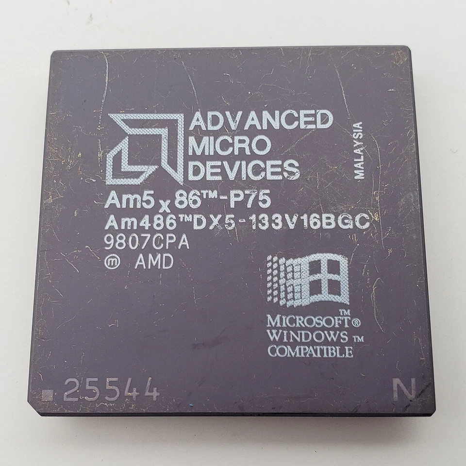 AM5X86-P75 AMD AM486DX5-133V16BGC CPU 32-Bit PGA168 - Image 4 of 4