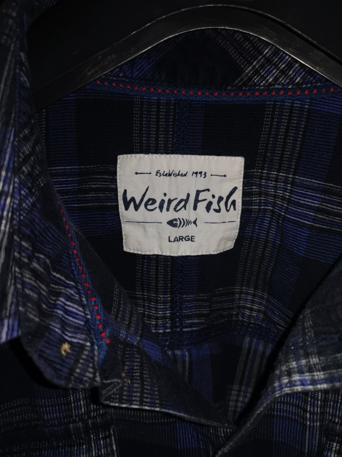 Weird Fish Men's Large Checkered Shirt eBay