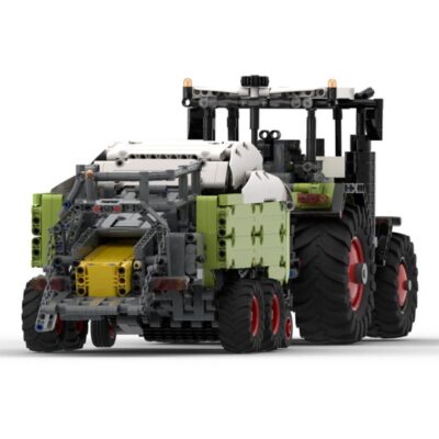 Tractor With Square Baler, Hitch And Power Functions 2138 Bricks MOC-94474